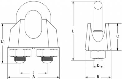 Wire Rope Clip DIN741 Galvanized Malleable China manufacturer