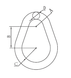 Pear Shaped Link A-341 Alloy Steel Grade 80 China manufacturer