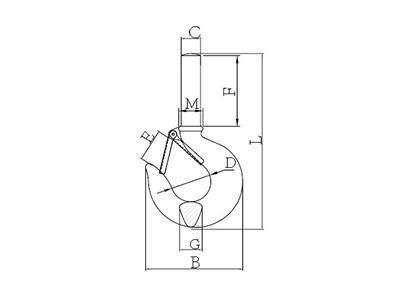 Alloy Shank Hook with Latch