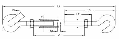 DIN 1478 Turnbuckle Hook/Hook Galvanized China manufacturer