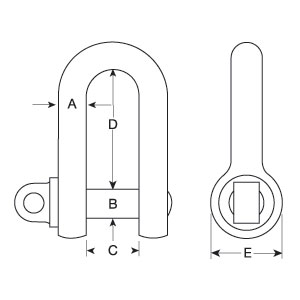 B.S.3032 Large Dee Shackle with Screw Collar Pin China manufacturer