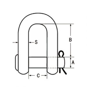 G-215 Round Pin Chain Shackle U.S. Type