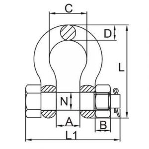 Grade 80 Alloy Bolt Type Anchor Shackle China manufacturer