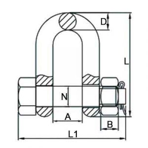 Grade 80 Alloy Bolt Type Chain Shackle China manufacturer