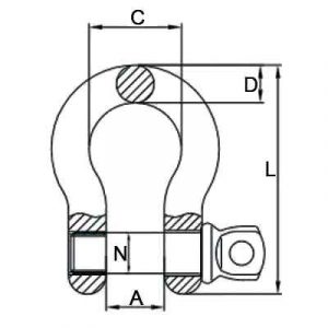 Grade 80 Alloy Screw Pin Anchor Shackle