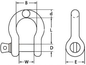 Grade S Bow Shackle Screw Pin AS2741 China manufacturer