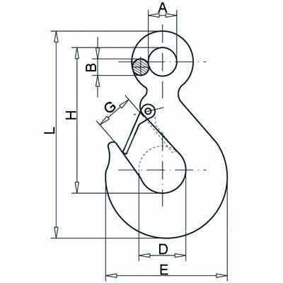 Lifting Eye Hook with Latch DIN689 China manufacturer