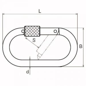 Oval Snap Hook with Screw Nut Stainless Steel