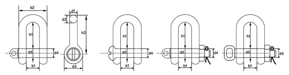 Shackles Similar to Din 82101 Form A/B/C Galvanised China manufacturer