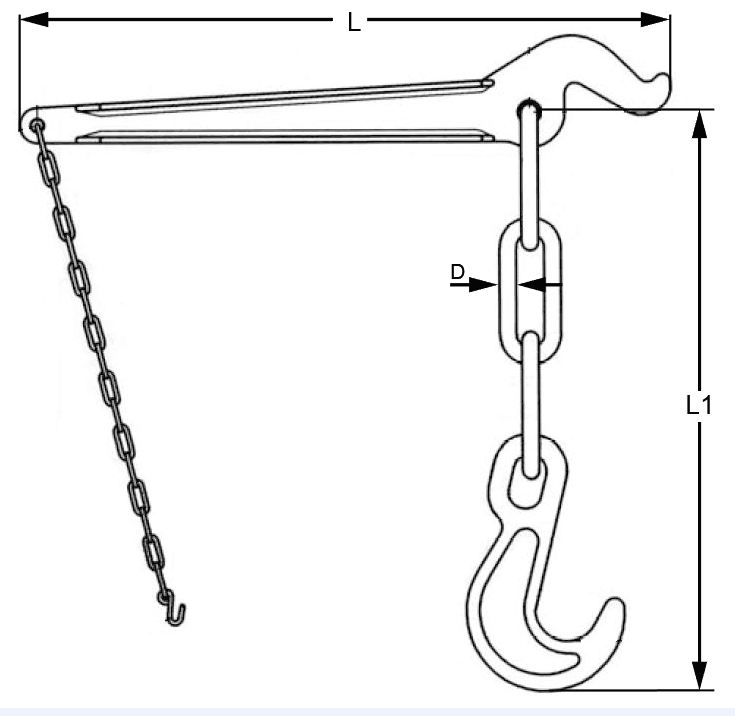 Tension Lever with Chain and Hook