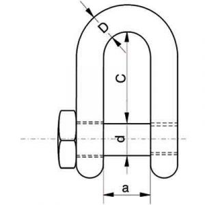 Dee Shackle Square Head Pin For Trawling China manufacturer