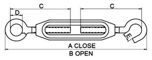 Cast Zinc Hook & Eye Turnbuckle China manufacturer