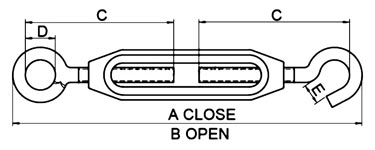 Cast Zinc Hook & Eye Turnbuckle China manufacturer