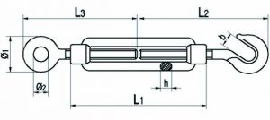 Casting Turnbuckles DIN1480 Eye/Hook