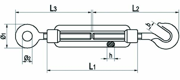 Turnbuckle Cast DIN1480 Eye & Hook China manufacturer