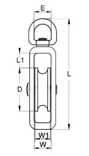 Die Cast Single Sheave Awning Pulley With Swivel Eye China manufacturer