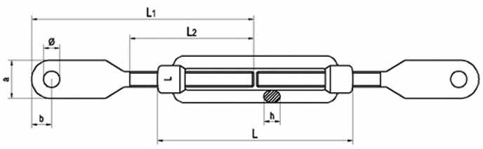 DIN 1480 Turnbuckle Plain End,aka straining screw din1480 flat end/plane end,conform to DIN 1480,been drop forged and galvanized,China manufacturer supplier