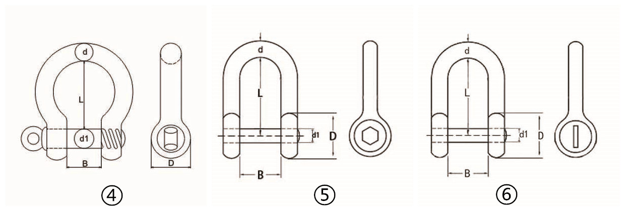 JIS Type Screw Pin D Commercial Shackle China manufacturer