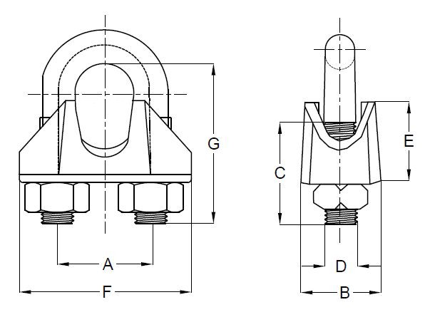 Malleable Wire Rope Clip US Standard China manufacturer