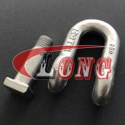 Dee Shackle Square Head Pin For Trawling,aka chain shackle with square head pin,body is made of 1045,pin is alloy steel,been drop forged,China manufacturer